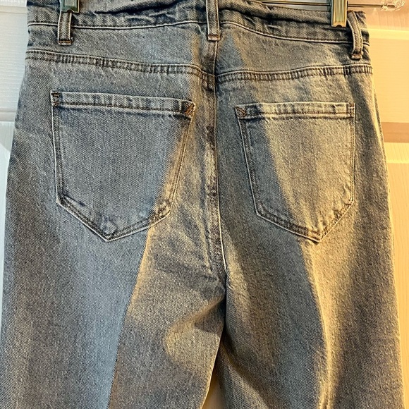 Kensie Women's Rhinestone Blue Straight Leg Jeans - Picture 4 of 8